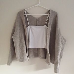 Brandy Melville Oatmeal Caroline Cardigan